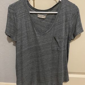 Abercrombie Grey V-neck T-Shirt
